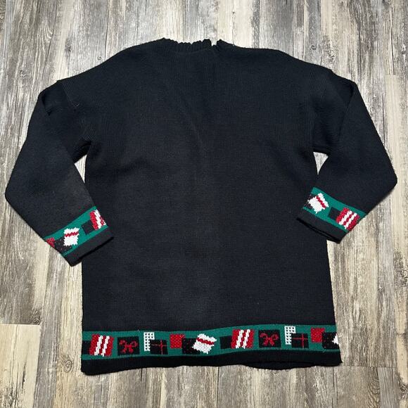 Christmas Sweater Women's Large Vintage NutCracker Cardigan Holiday Long - Picture 5 of 6